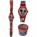 Reloj Analógico Mickey Disney Con Caja De Metal