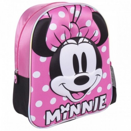 Mochila 3D Infantil Minnie Disney 25x31x10cm.
