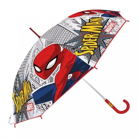 Paraguas Eva Transparente Spiderman Marvel Manual 46cm.