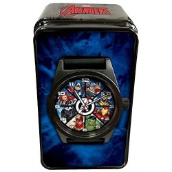 Reloj Analogico Avengers Marvel En Caja Metal