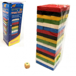 JUEGO BLOQUES MADERA APILABLE COLORES