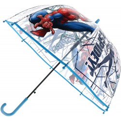 Paraguas Automatico Burbuja Transparente Spiderman Marvel 46cm