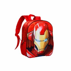 Mochila 3D Iron Man Marvel 31x27x11cm.