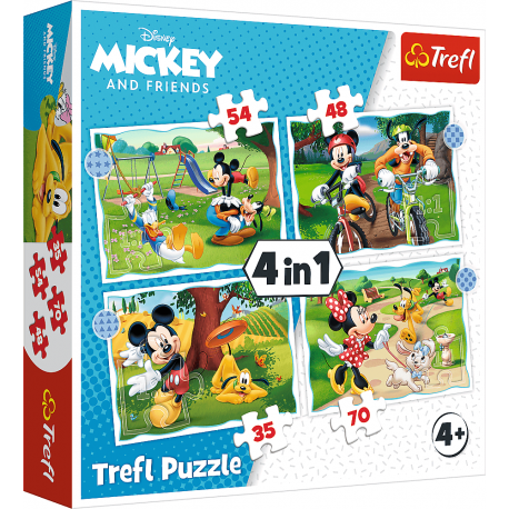 Puzzle Mickey Disney 4 en 1