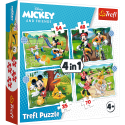 Puzzle Mickey Disney 4 en 1