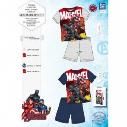 Pijama Avengers Marvel 4Und.T. 3 a 8 Años C/Regalo