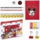 Set Escolar Completo Con Estuche Transparente y Material Mickey Disney