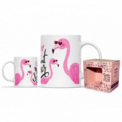 Taza Ceramica Mr.Cool FullPrint Enjoy Every Moment of Summer  Flamingo