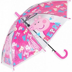 Paraguas Transparente Automatico Peppa Pig 43,5cm.