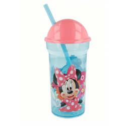 Vaso Plastico C/Pajita Minnie Disney 460Ml