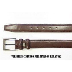 Cinturon De Piel Marron Versalles 3.5cm