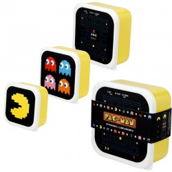 Set de 3 Fiambreras Taper - Videjuego Pac-Man - M/L/XL