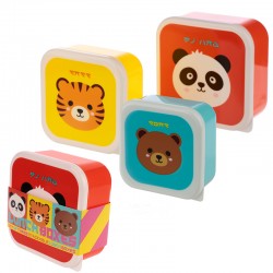 Set de 3 Fiambreras Taper Infantiles - Animales Adorables Adoramals