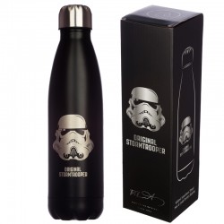 Botella Termica de Acero Inoxidable - Soldado Imperial / The Original Stormtrooper Negro - 500ml